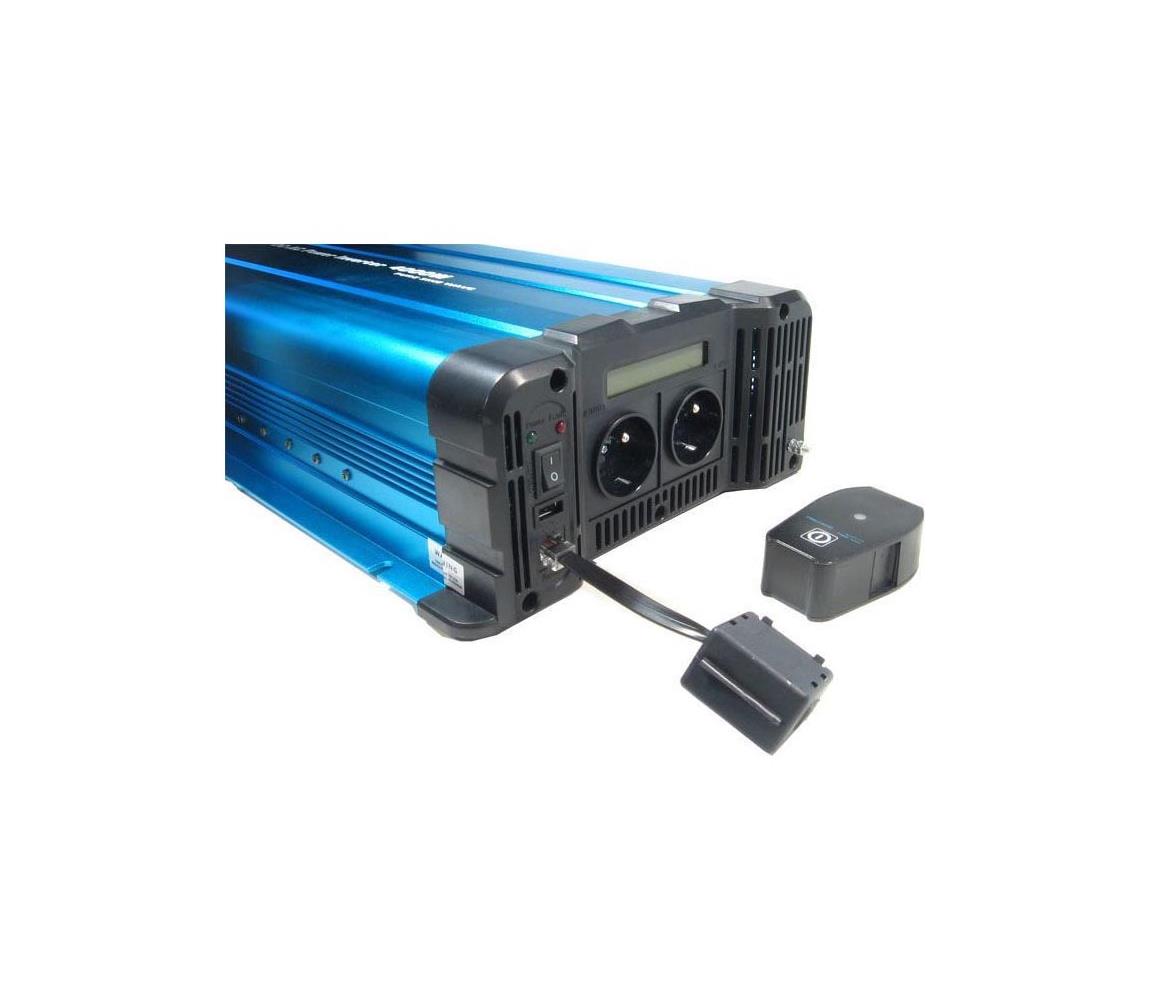 Hadex Měnič napětí 4000W/24/230V + dálkové ovládání HD0242