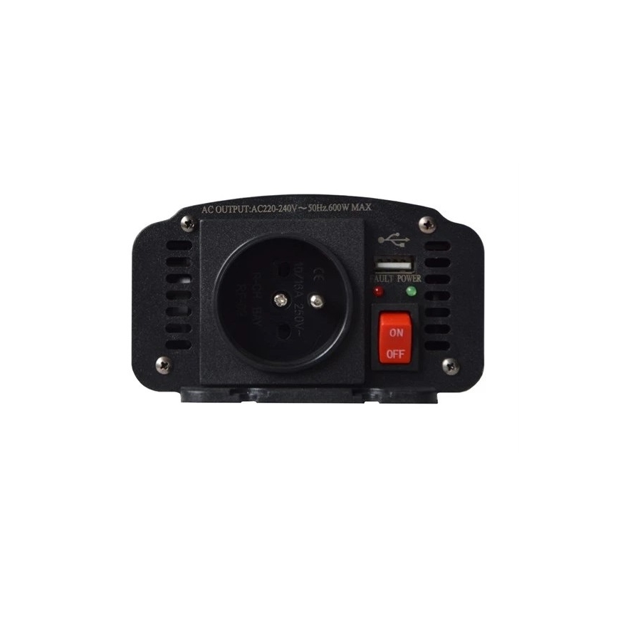 Měnič napětí 600W/12/230V + USB