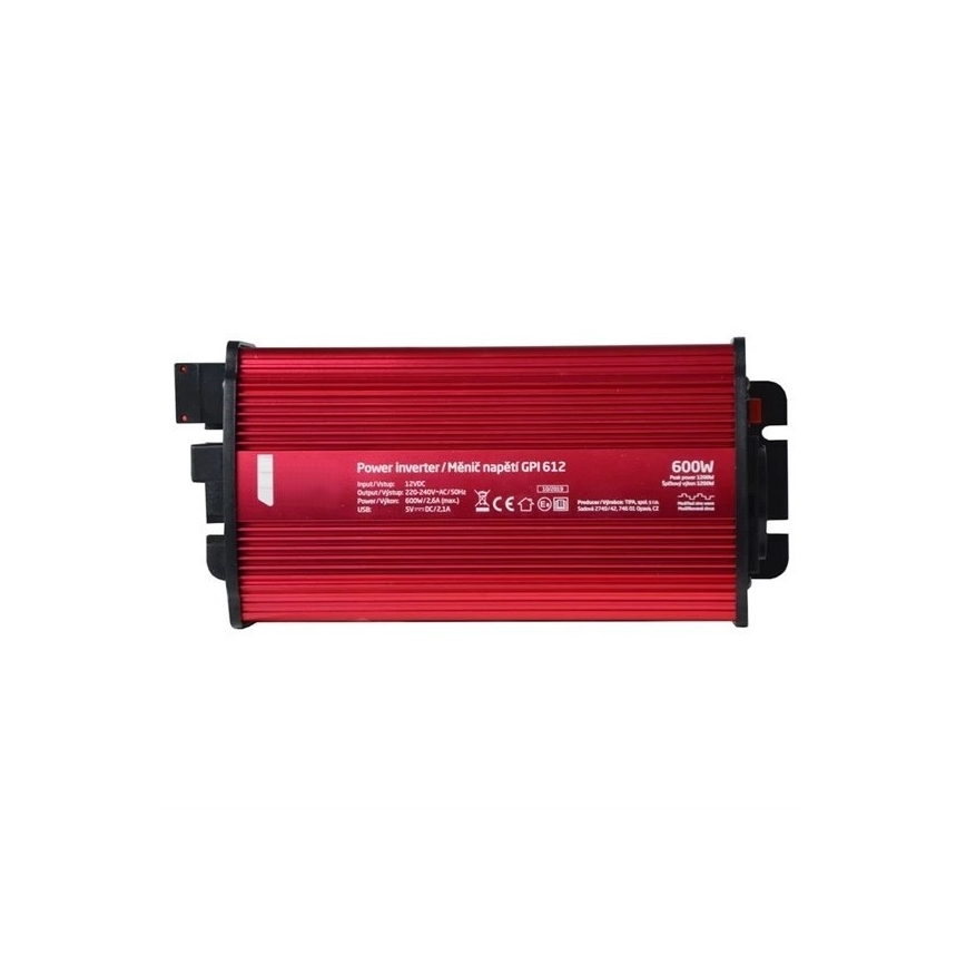 Měnič napětí 600W/12/230V + USB