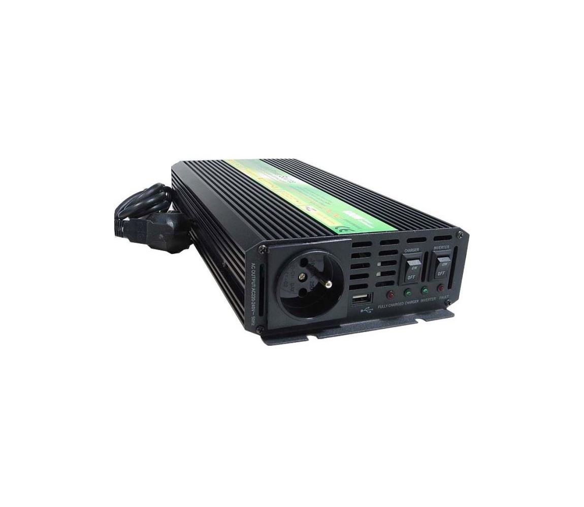 Hadex Měnič napětí 600W/12V/230V + UPS HD0398