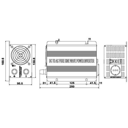 Měnič napětí 600W/24V/230V