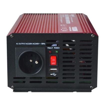 Měnič napětí CARSPA 1000W/12/230V + USB