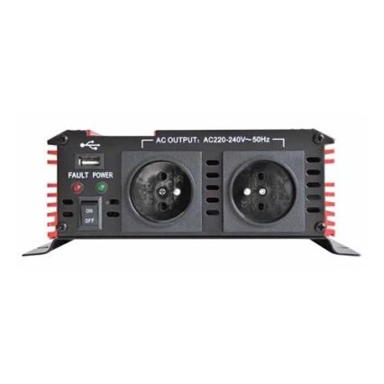 Měnič napětí CARSPA 1000W/24/230V + USB