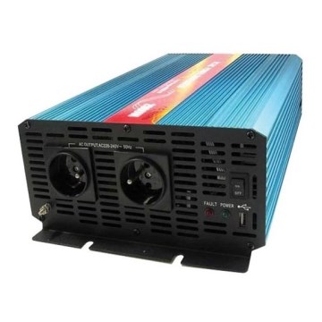 Měnič napětí CARSPA 2000W/12/230V + USB