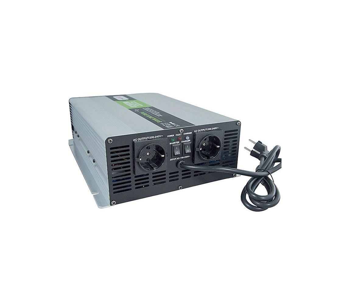 HADEX Měnič napětí s nabíječkou 2000W/24V/230V + UPS HD0407