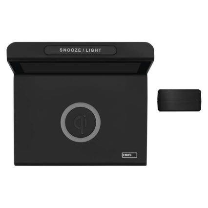 Meteostanice s bezdrátovým nabíjením 5V 2xAA + 2xAAA černá