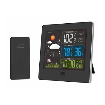 Meteostanice s LCD displejem 230V černá