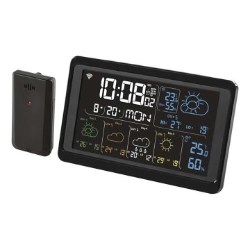 Meteostanice s LCD displejem GoSmart 5/230V + 3xAAA Wi-Fi Tuya černá