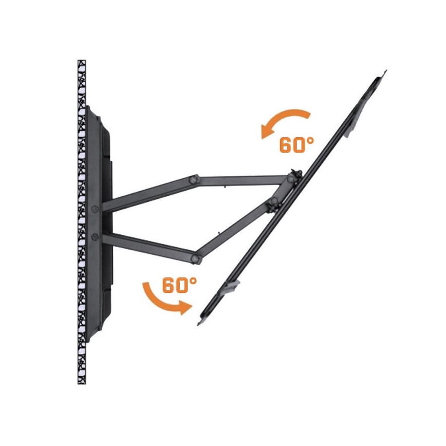 MK FLORIA MKF-17DP641 - Nástěnný držák na TV s kloubem 80" černá