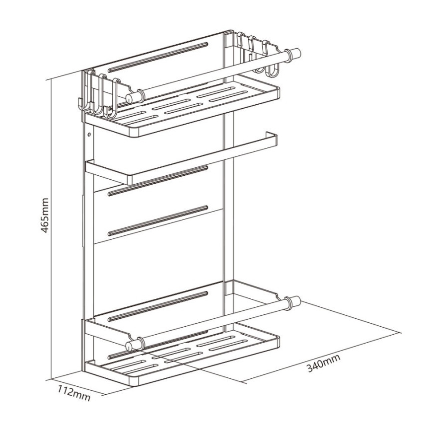 MK FLORIA MKF-21MG01W - Magnetický organizér  46,5x34 cm bílá