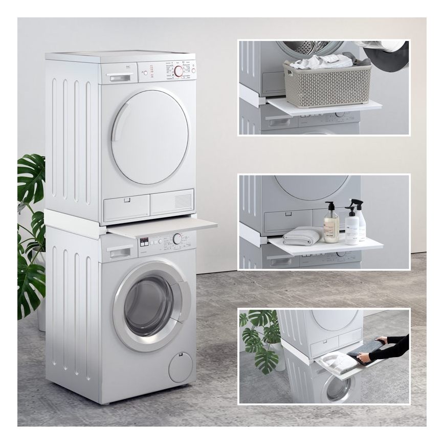 MK FLORIA MKF-23MZ601 - Mezikus pro pračku a sušičku s výsuvem 60 cm bílá