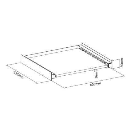 MK FLORIA MKF-23MZ601 - Mezikus pro pračku a sušičku s výsuvem 60 cm bílá