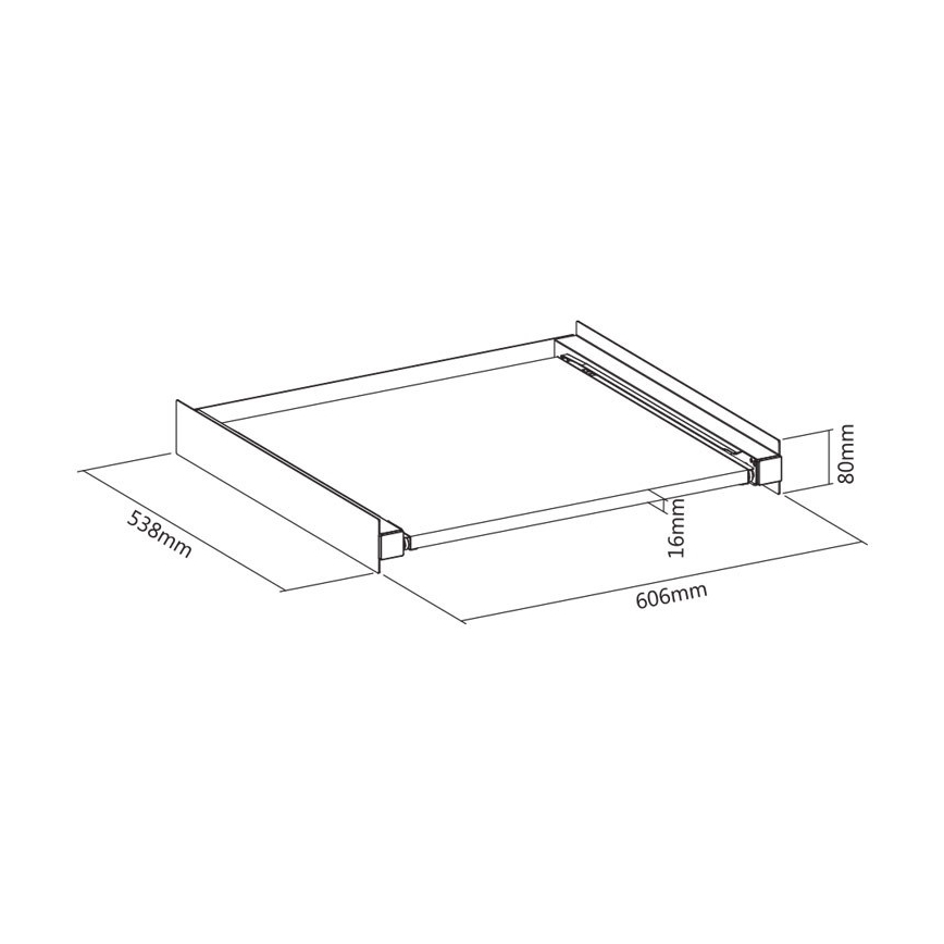 MK FLORIA MKF-23MZ601 - Mezikus pro pračku a sušičku s výsuvem 60 cm bílá