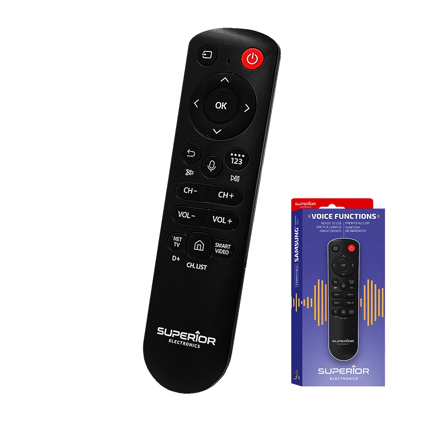 MK FLORIA Superior Samsung Voice - Náhradní dálkový ovladač pro TV značky Samsung 2xAAA