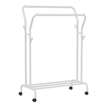 Mobilní stojanový věšák LINEA bílá