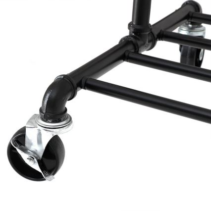 Mobilní stojanový věšák LINEA černá