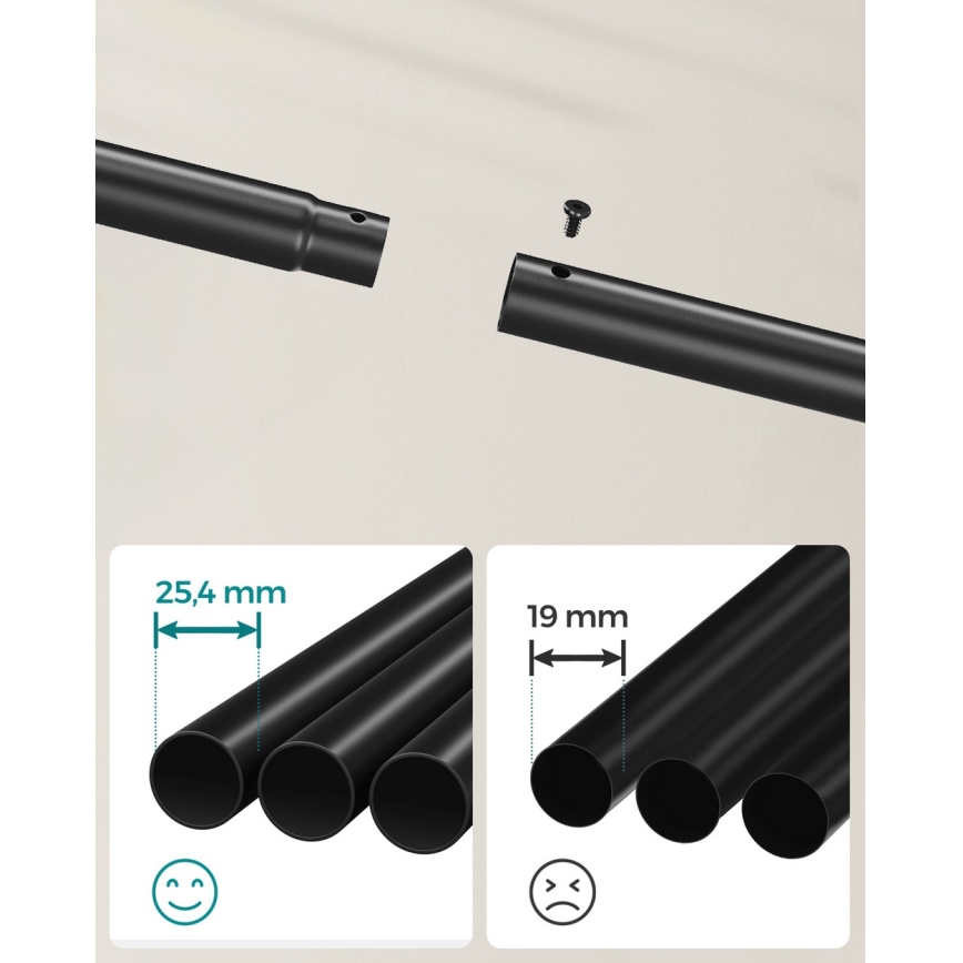 Mobilní stojanový věšák LINEA černá