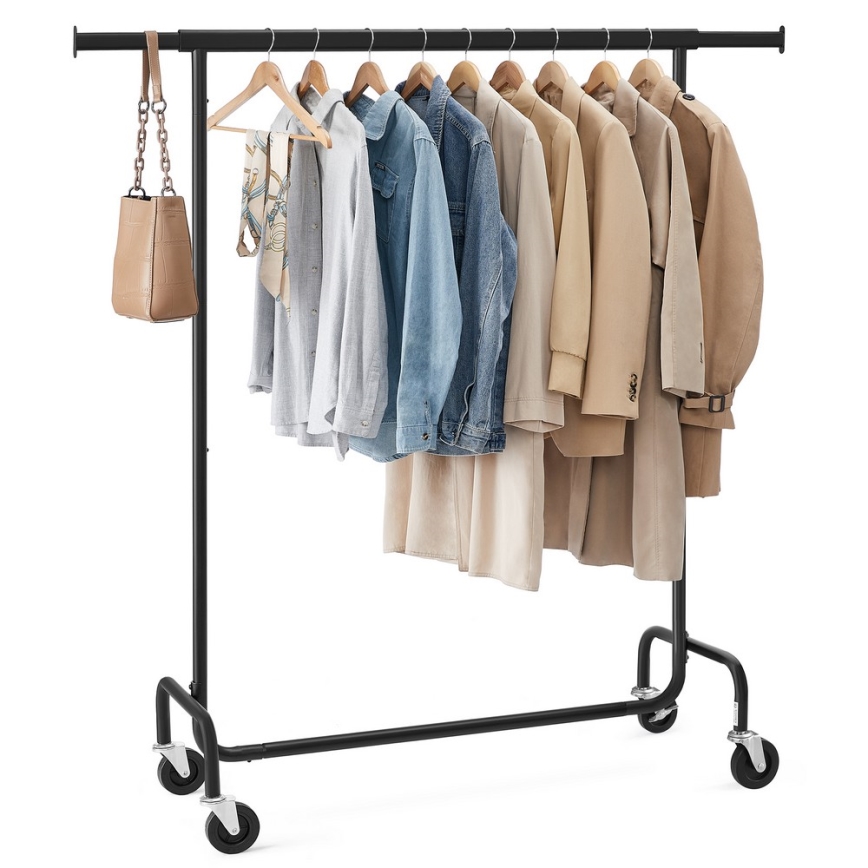 Mobilní stojanový věšák LINEA černá