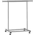 Mobilní stojanový věšák LINEA stříbrná