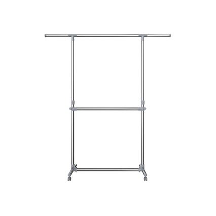 Mobilní stojanový věšák LINEA stříbrná