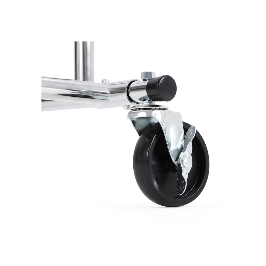 Mobilní stojanový věšák LINEA stříbrná