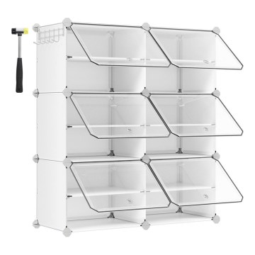 Modulární regál s přihrádkami BOXIFY 83x94x32 cm bílá