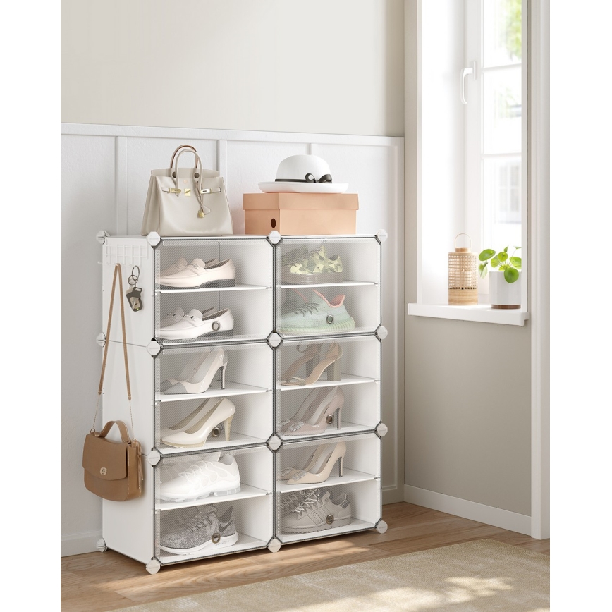 Modulární regál s přihrádkami BOXIFY 83x94x32 cm bílá