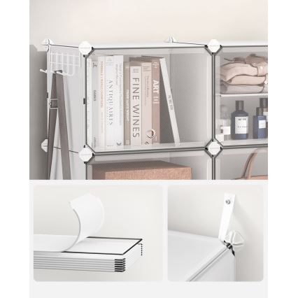 Modulární regál s přihrádkami BOXIFY 83x94x32 cm bílá