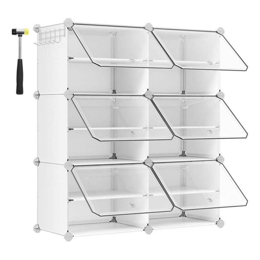 Modulární regál s přihrádkami BOXIFY bílá