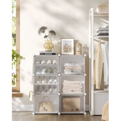 Modulární regál s přihrádkami BOXIFY bílá