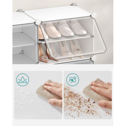 Modulární regál s přihrádkami BOXIFY bílá