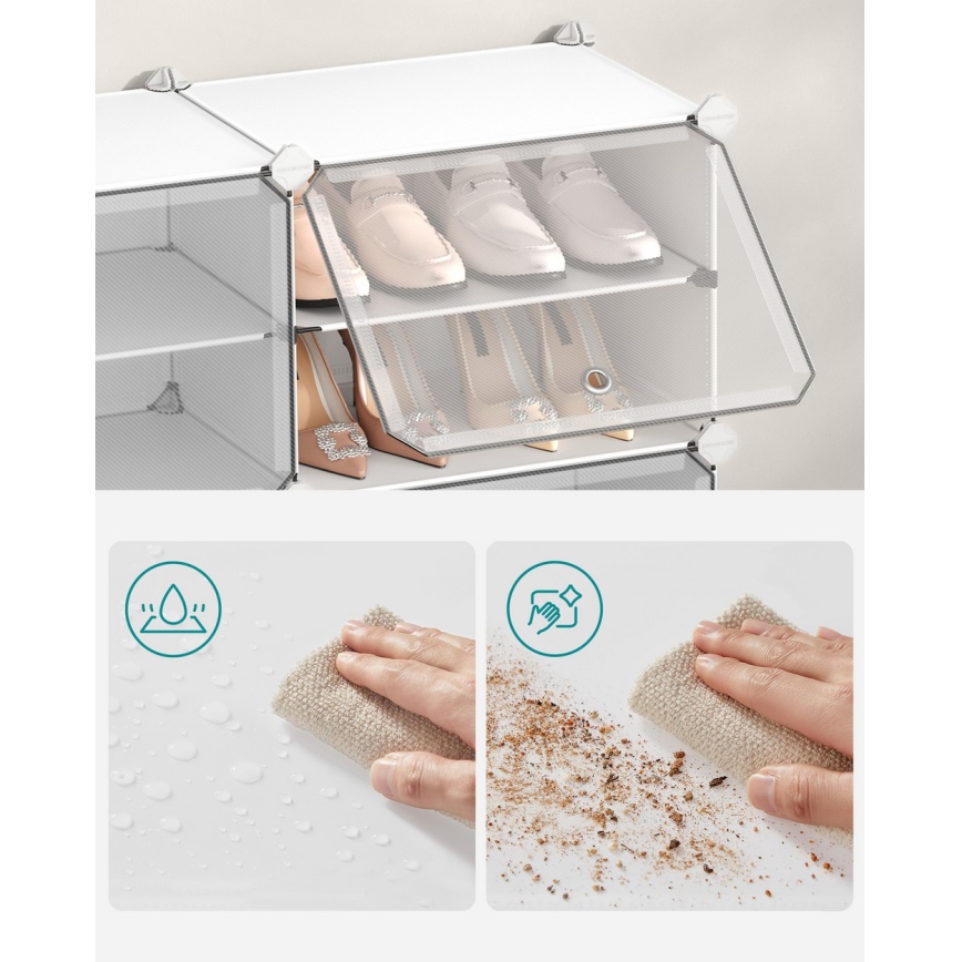 Modulární regál s přihrádkami BOXIFY bílá