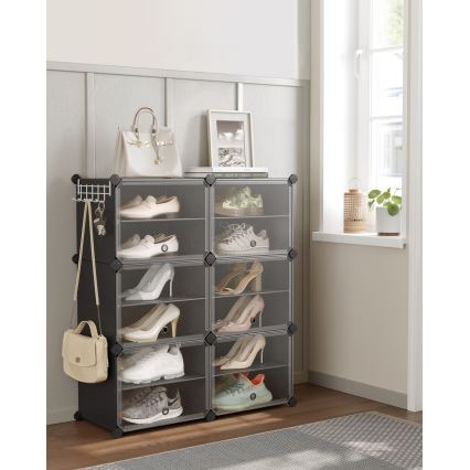 Modulární regál s přihrádkami BOXIFY černá