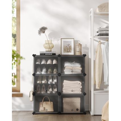 Modulární regál s přihrádkami BOXIFY černá