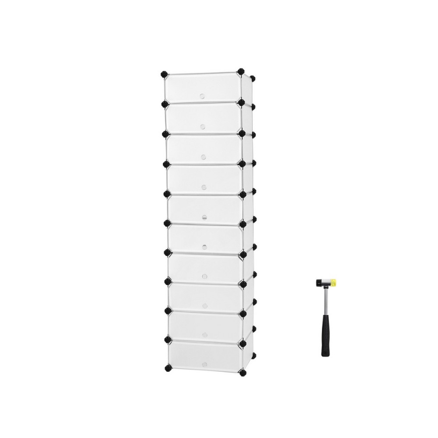 Modulární regál se zásuvkami BOXIFY bílá