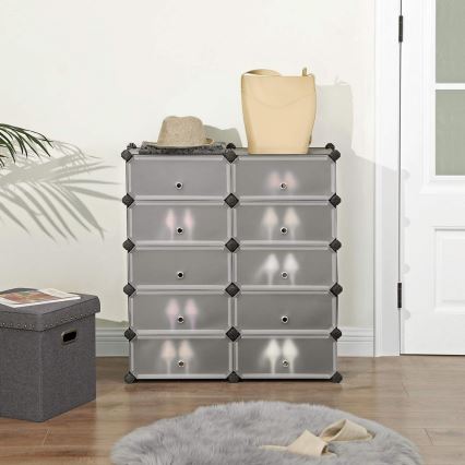 Modulární regál se zásuvkami BOXIFY černá