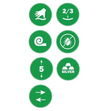 Monarch - Ortopedická podložka na matraci MONZA 90x200 cm potah Silver Medicott