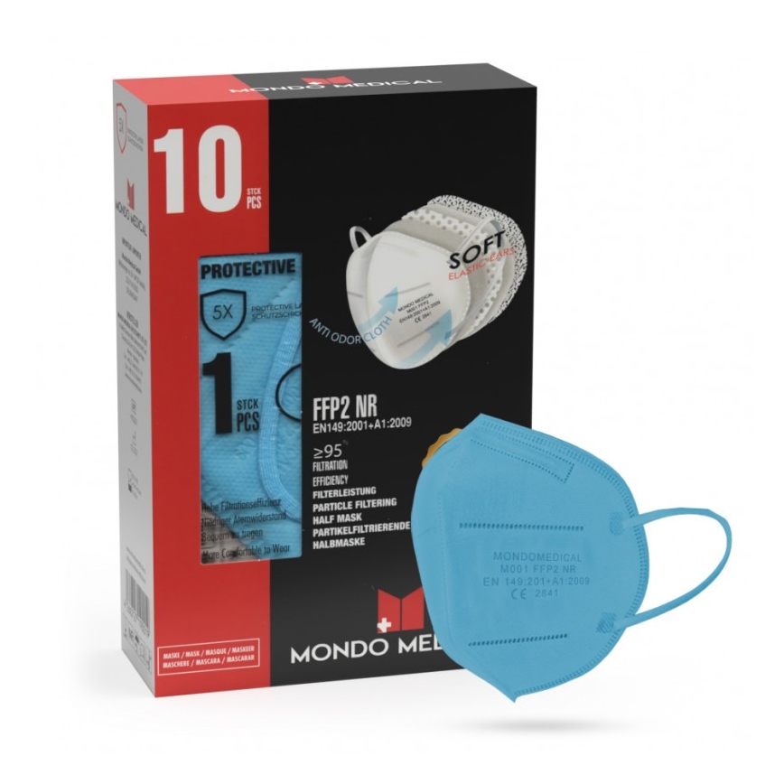 Mondo Medical Respirátor FFP2 NR Light blue 100ks