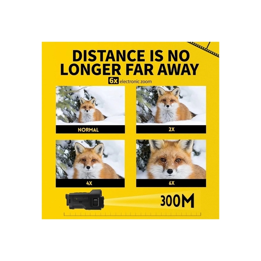 Monokulární dalekohled s nočním viděním 6x25 2000 mAh