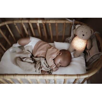 Moonie - Usínáček s melodií a světlem medvídek 2.0 organic honey