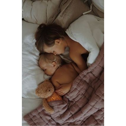 Moonie - Usínáček s melodií a světlem medvídek cappuccino