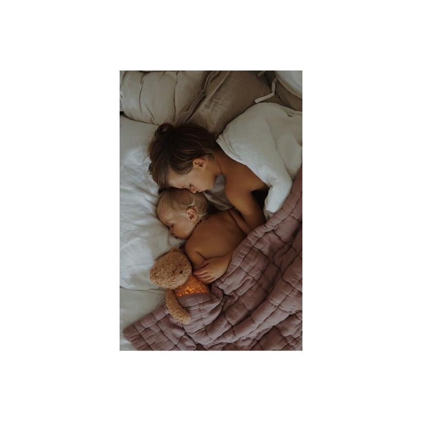 Moonie - Usínáček s melodií a světlem medvídek cappuccino