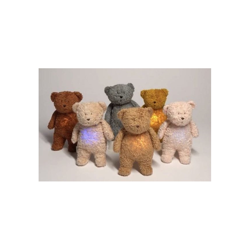 Moonie - Usínáček s melodií a světlem medvídek cappuccino