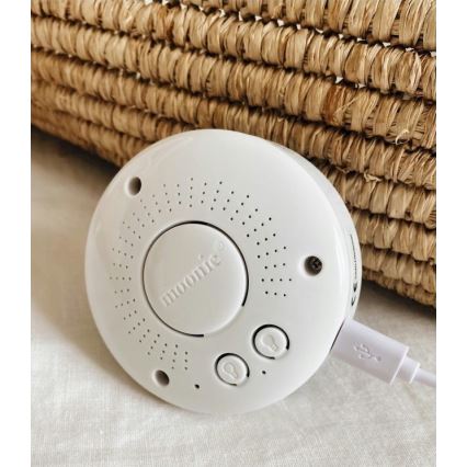 Moonie - Usínáček s melodií a světlem medvídek organic cappuccino natur