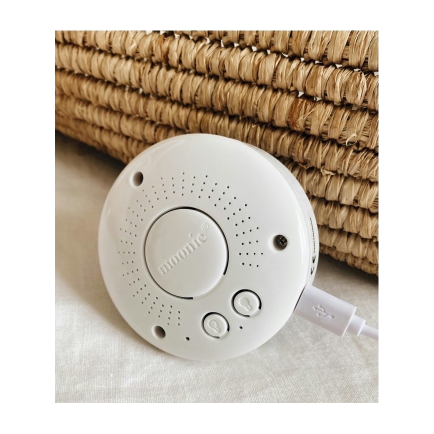 Moonie - Usínáček s melodií a světlem medvídek organic honey natur