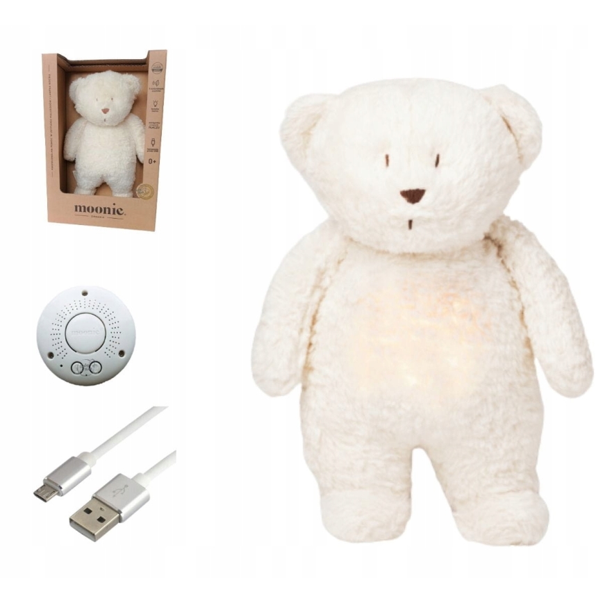 Moonie - Usínáček s melodií a světlem medvídek polar