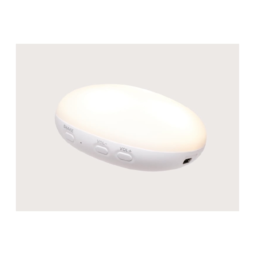 Moonie - Usínáček s melodií a světlem tuleň organic grey