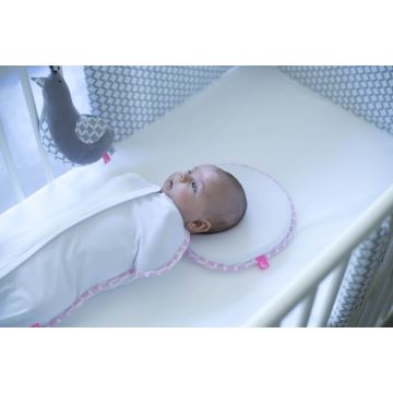 MOTHERHOOD - Polštářek ergonomický stabilizační pro novorozence CLASSICS růžová