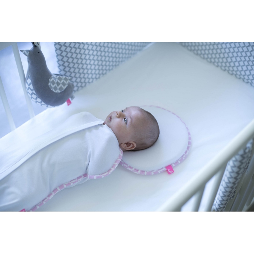 MOTHERHOOD - Polštářek ergonomický stabilizační pro novorozence CLASSICS růžová