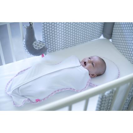 MOTHERHOOD - Zavinovačka Zip & swaddle CLASSICS 2,5-5 kg růžová